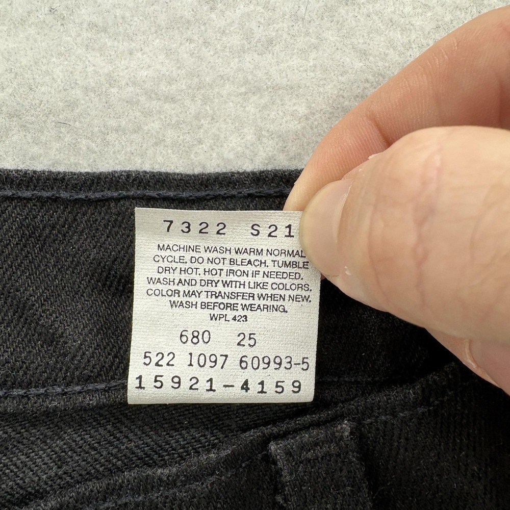 Vintage Levis 912 Jeans Womens 12 Black Slim Fit Tapered Leg Orange Tab Made USA - Picture 5 of 15